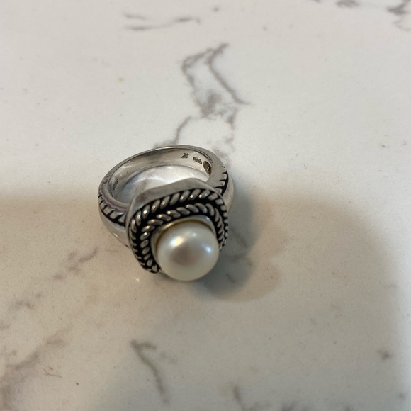 Sterling silver, pearl ring - Picture 6 of 6